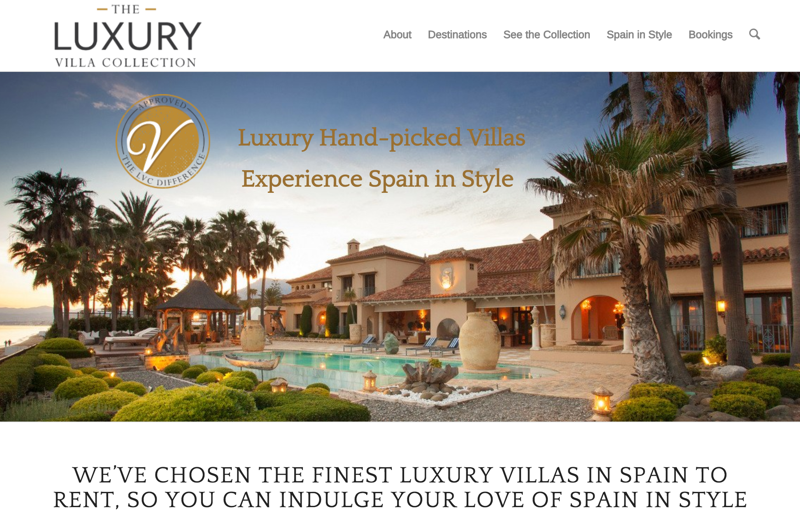 Luxury Villa Collection holiday rental website